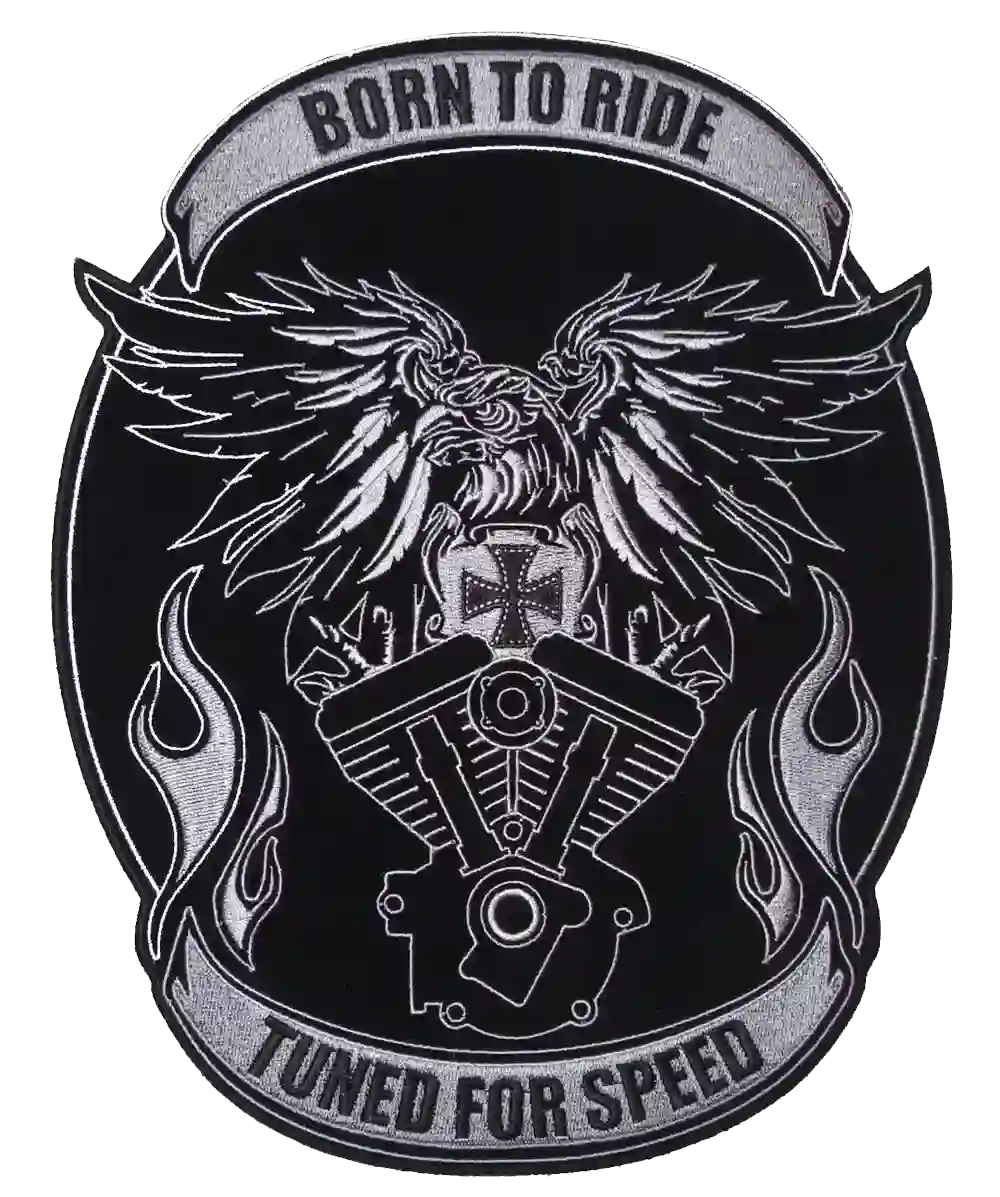 born-to-ride-eagle-embroidered-patch