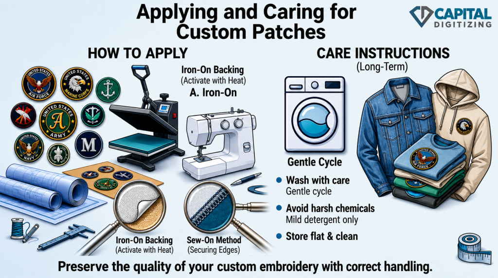 Apply and Care for Custom Embroidered Patches