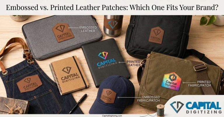 Embossed vs. Printed Leather Patches