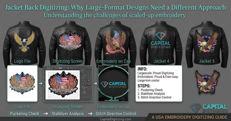 Jacket Back Digitizing: Why Large-Format Designs Need a Different Approach